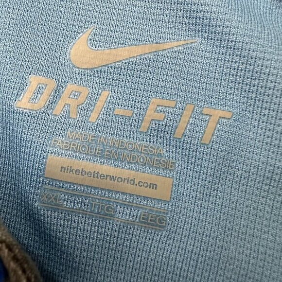 Nike North Carolina Tar Heels Dri-FIT Polo Shirt Carolina Blue Gray (2XL) Mens - Picture 3 of 5